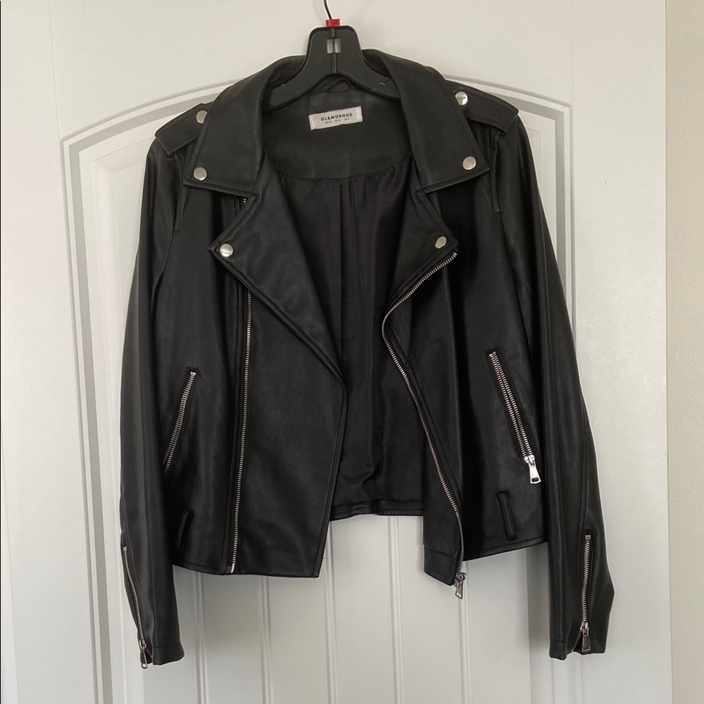 Black Leather Biker Jacket